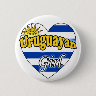 Badge Rond 5 Cm fille uruguayenne
