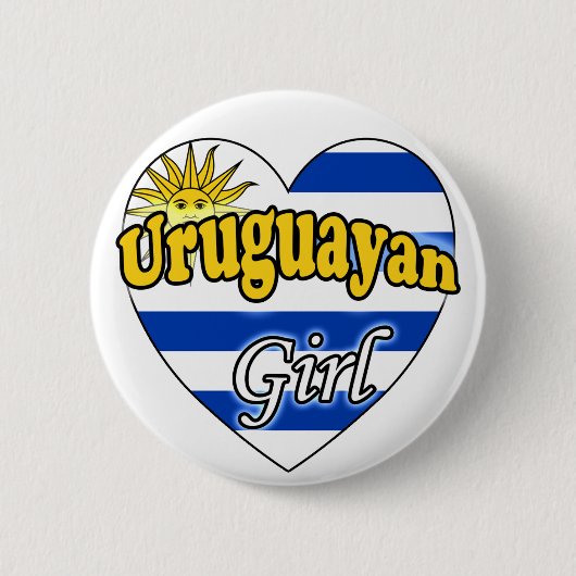 Badge Rond 5 Cm fille uruguayenne (Devant)