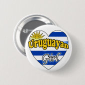 Badge Rond 5 Cm fille uruguayenne (Devant & derrière)