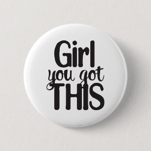 Badge Rond 5 Cm Fille, Vous Avez Totalement Ce Design