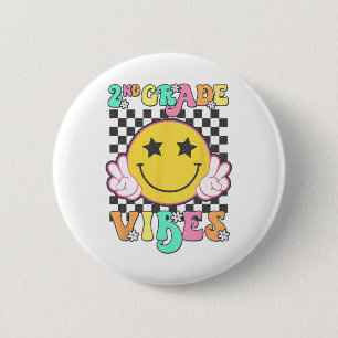 Badge Rond 5 Cm Filles ambiance 2e année sourire visage retour à l