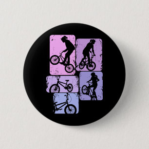Badge Rond 5 Cm Filles BMX vélo stunt enfants performance