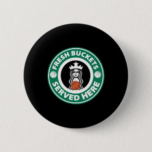 Badge Rond 5 Cm Filles Bysketbyll amusant Logo Servant Buckets Coo