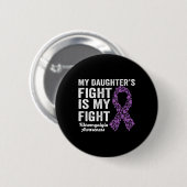 Badge Rond 5 Cm Filles combat est mon combat violet fibromyalgie A (Devant & derrière)
