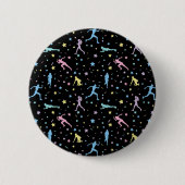 Badge Rond 5 Cm Filles Cross Country, Terrain de piste, Marathon R (Devant)