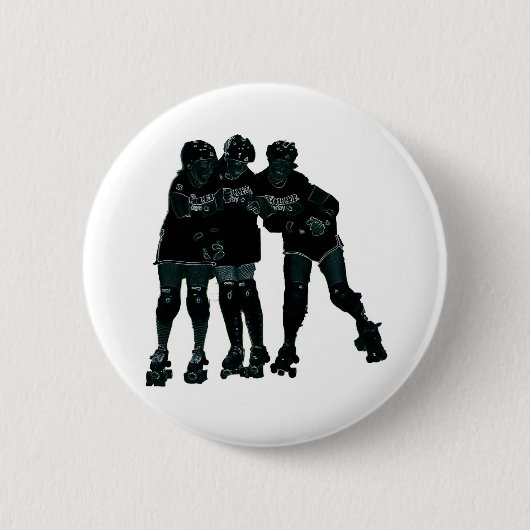Badge Rond 5 Cm Filles de Derby de rouleau (Devant)