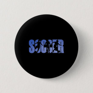 Badge Rond 5 Cm Filles de football Joueuses de football Jeunesse É