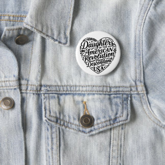 Badge Rond 5 Cm Filles de la conception de cœur de la Révolution a