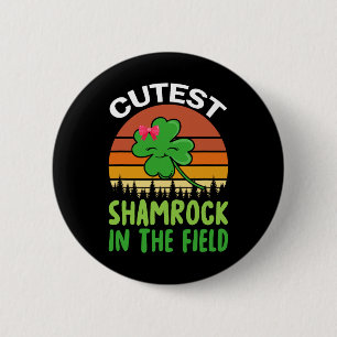 Badge Rond 5 Cm Filles de la Saint-Patrick Tout-Petits Plus Mignon