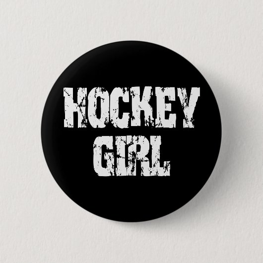 Badge Rond 5 Cm Filles d'hockey de fille d'hockey (Devant)