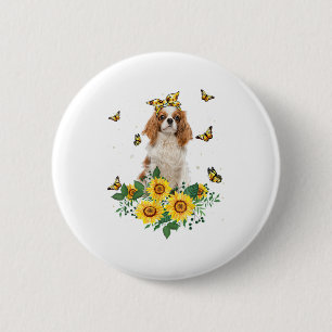 Badge Rond 5 Cm Filles Femmes Maman Cavalier King Charles Spaniel 