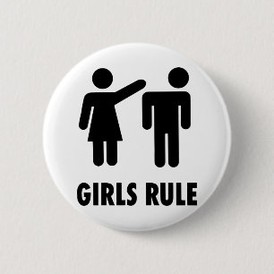 Badge Rond 5 Cm Filles Femmes Power cadeau