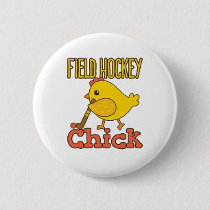 Badge Rond 5 Cm Filles filles de hockey sur gazon