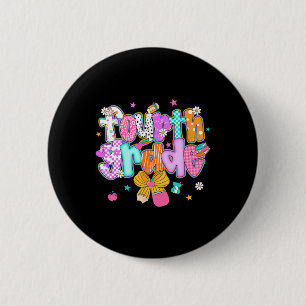 Badge Rond 5 Cm Filles prépa rentrée scolaire 4e année Coquette Bo
