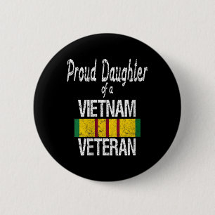 Badge Rond 5 Cm Filles Us Famille Militaire - Fier Fille D'Un Vi
