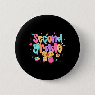 Badge Rond 5 Cm Fillettes Préparatoires à l'École 2e Année Coquett