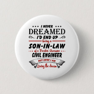 Badge Rond 5 Cm Fils En Droit De L'Ingénieur Civil Awesome