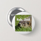 Badge Rond 5 Cm Fin de Groundhog (Devant & derrière)