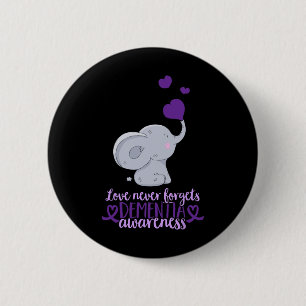 Badge Rond 5 Cm Fin de la maladie d'Heimer L'amour n'oublie jamais