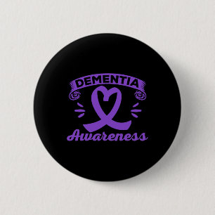 Badge Rond 5 Cm Fin de la sensibilisation à la démence de Heimer