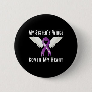 Badge Rond 5 Cm Fin de l'overdose Les ailes de ma sœur recouvrent 