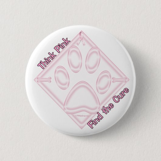 Badge Rond 5 Cm FindtheCure~ThinkPink (Devant)