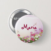 Badge Rond 5 Cm Fine Cool mignonne Girl Retro Mode florale (Devant & derrière)