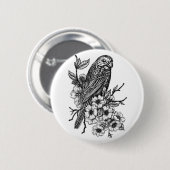 Badge Rond 5 Cm Finition sur branche cerise (Devant & derrière)