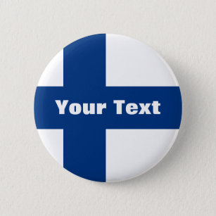 Badge Rond 5 Cm Finlande Drapez votre texte