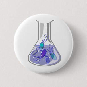 Badge Rond 5 Cm Fiole de culture