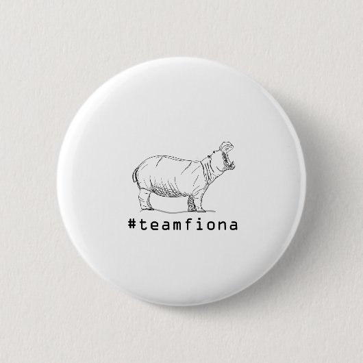 Badge Rond 5 Cm Fiona l'hippopotame de #teamfiona d'hippopotame de (Devant)