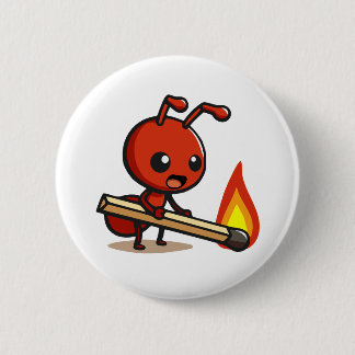 Badge Rond 5 Cm Fire Ant