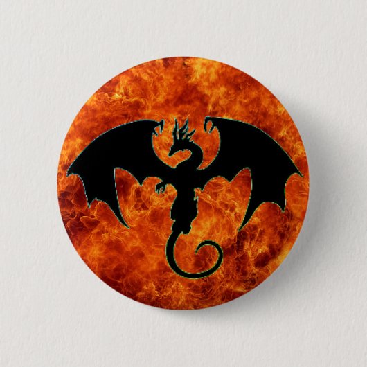 Badge Rond 5 Cm Fire Dragon sur mesure modèles amusants (Devant)
