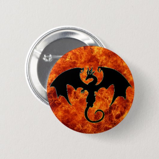 Badge Rond 5 Cm Fire Dragon sur mesure modèles amusants (Devant & derrière)
