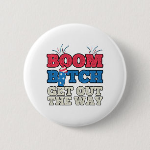 Badge Rond 5 Cm Fireworks Directeur du système de tir Funny Boom 4