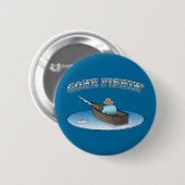 Badge Rond 5 Cm Fishin allé (Devant & derrière)