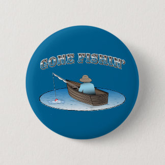 Badge Rond 5 Cm Fishin allé