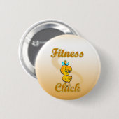 Badge Rond 5 Cm Fitness Chick (Devant & derrière)