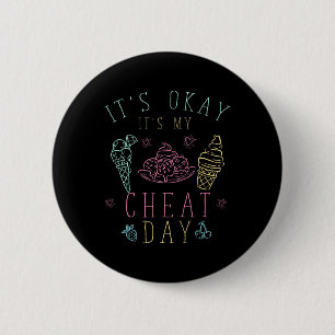 Badge Rond 5 Cm Fitness Trainer Cadeau Crème glacée Son OK C'Est M
