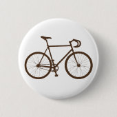Badge Rond 5 Cm Fixie (brun) (Devant)