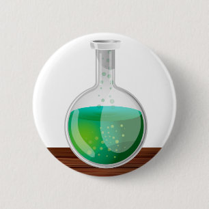 Badge Rond 5 Cm flacon de la science