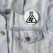 Badge Rond 5 Cm flacon de laboratoire (En situation)