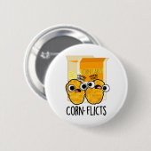 Badge Rond 5 Cm Flacons de maïs amusant Flakes Pun (Devant & derrière)