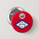 Badge Rond 5 Cm Flag de l'Arkansas (Devant & derrière)