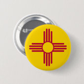 Badge Rond 5 Cm Flag du Nouveau-Mexique (Devant & derrière)