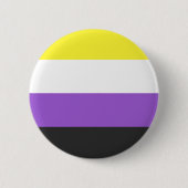 Badge Rond 5 Cm Flag non-binaire (Devant)