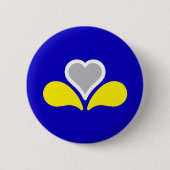 Badge Rond 5 Cm Flag of Brussels, Belgium Button (Devant)