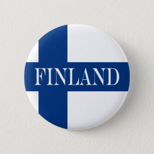 Badge Rond 5 Cm Flag of Finland Blue Cross Suomi