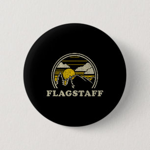 Badge Rond 5 Cm Flagstaff Arizona Az T Shirt Vintage Randonnée Mon