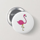 Badge Rond 5 Cm flamant (Devant & derrière)